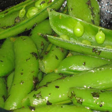Healthy Fast and Easy Minted Sugar Snap Peas