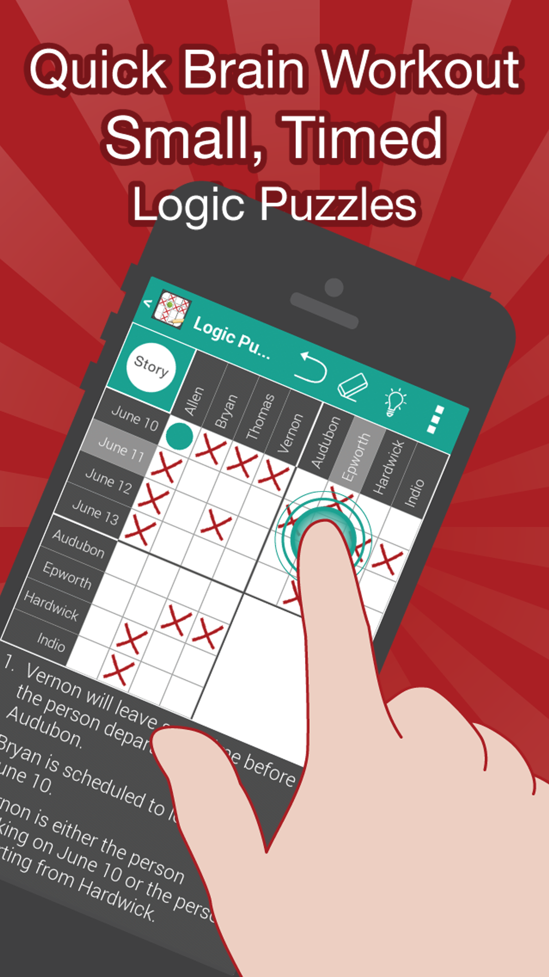 Android application Quick Logic Puzzles screenshort