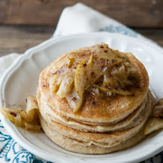Vanilla Bean Pancakes with Maple Butter Pears