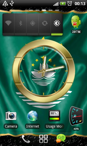 Macau flag clocks