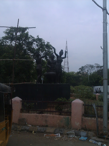 Medieval Dancers Statue