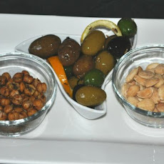 Trio of Spanish Nibbles:  Olives, Almonds & Chickpeas