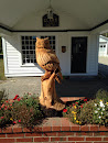 Wooden Owl Sculpture