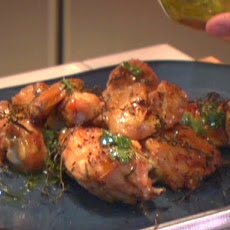 Dad's Roast Chicken -- My Way with a Parsley Lemon Juice Oil