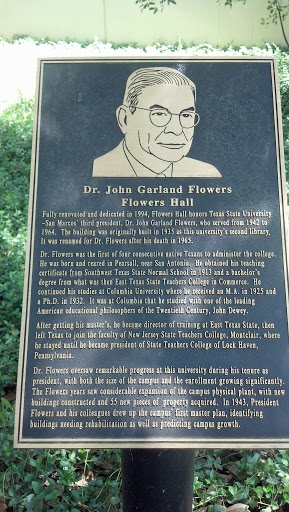 Dr. John Garland Flowers Plaque