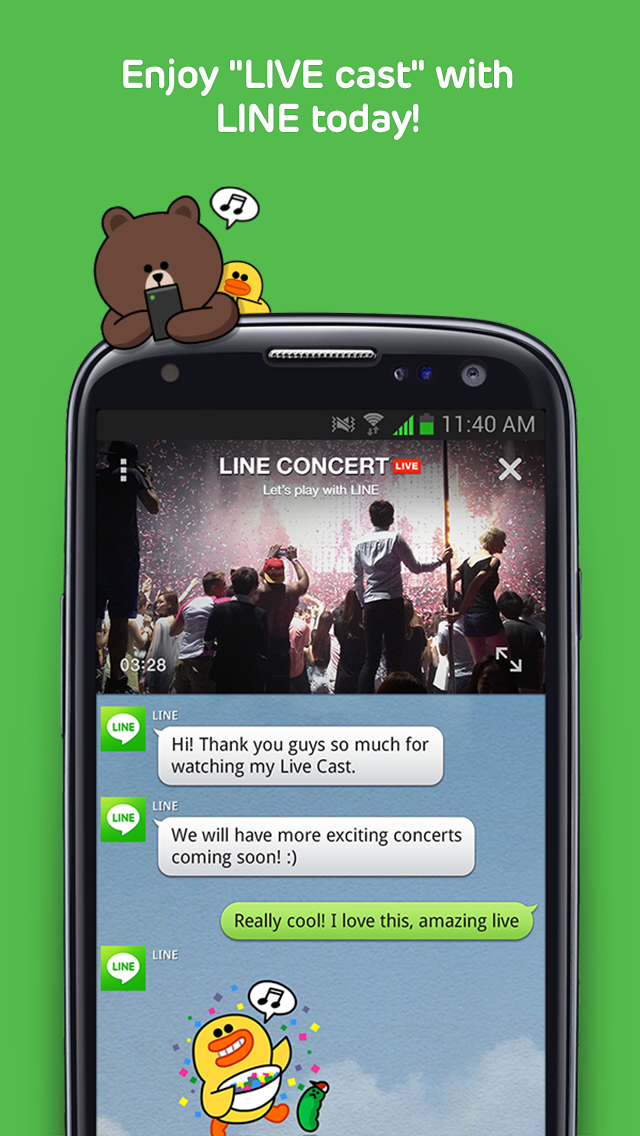 Android application LINE Live Player screenshort