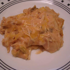 Layered Sour Cream Ground Beef or Chicken Enchiladas