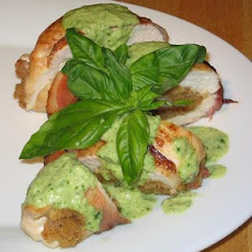 Stuffed Lemon Chicken With Basil Sauce