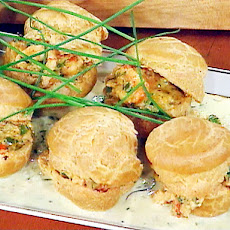 Mini Crawfish Profiteroles with Citrus Butter Sauce