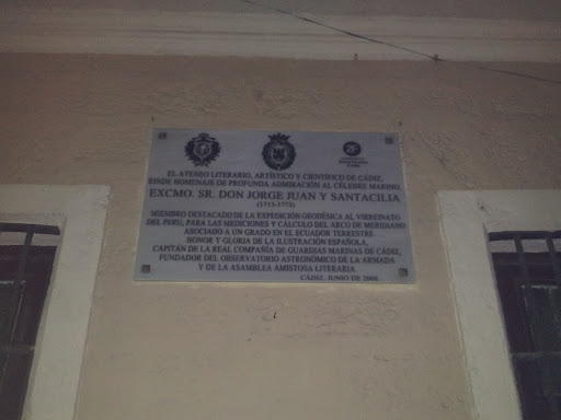 Placa De Jorge Juan