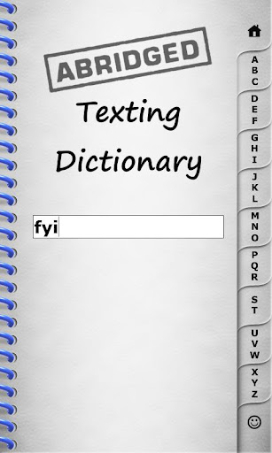 Abridged Texting Dictionary