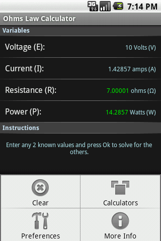 Ohm's Law Calculator