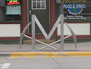 Platteville Mining School Logo Bike Rack