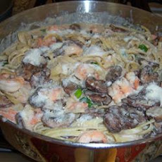 Shrimp and Portobello Mushroom Fettuccine