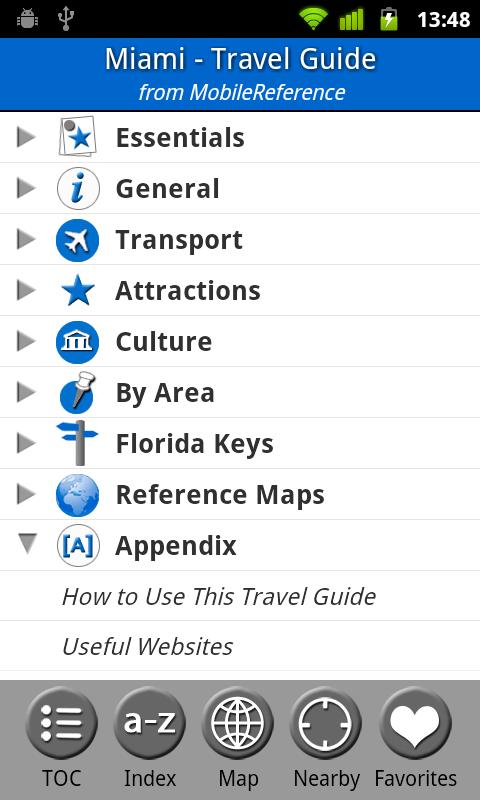 Android application Miami &amp; Florida Keys Guide screenshort
