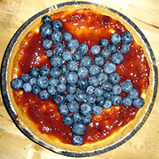 Red, White, and Blueberry Cheesecake Pie