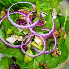 New Englandish Dinner Salad with Maple Vinaigrette, for one....without any bulk