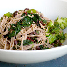 Miso Soba Stir Fry With Greens And Beans