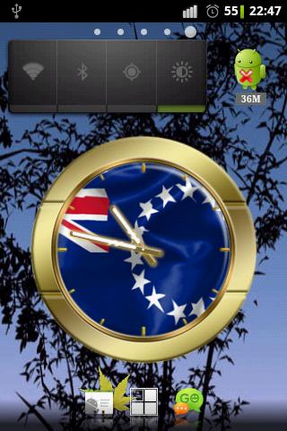 Cook Islands flag clocks
