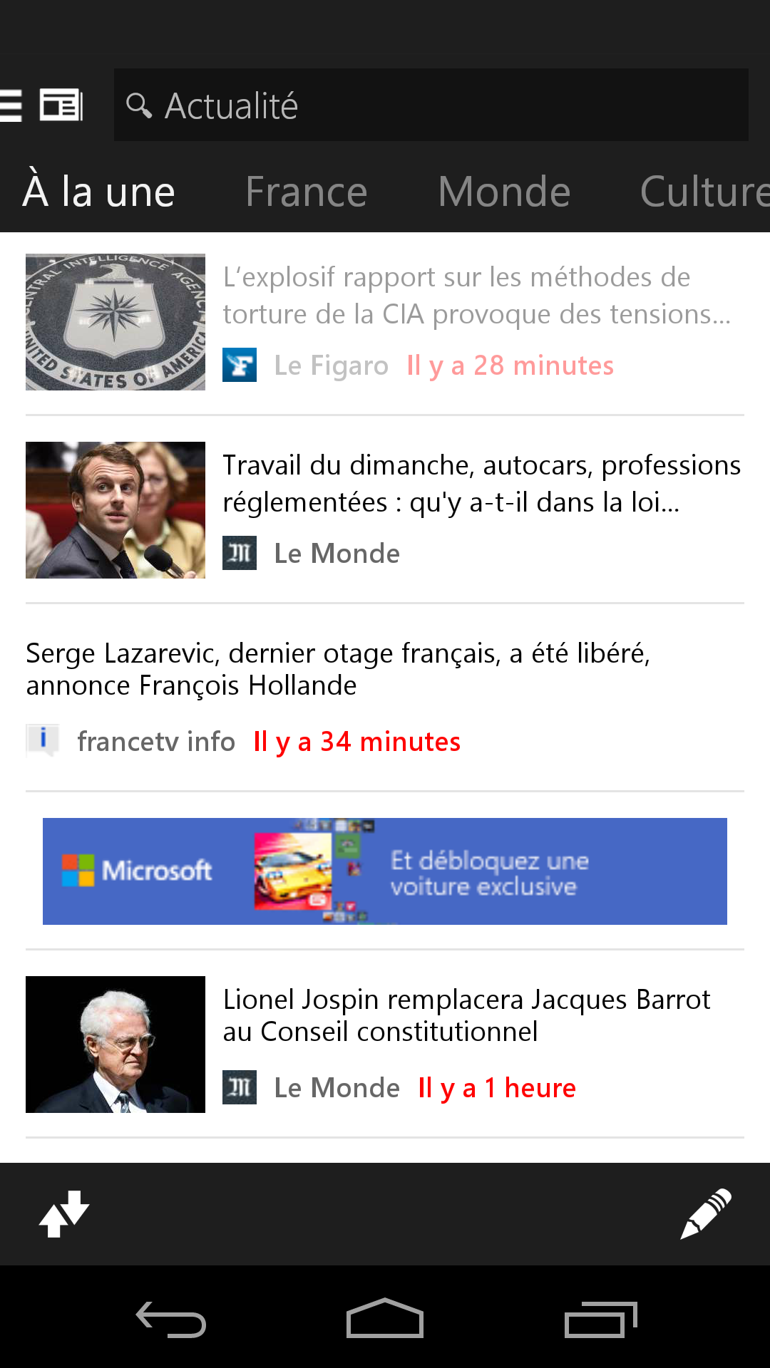 Android application Microsoft Start: News & more screenshort
