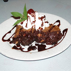 Jumbo Chocolate Pecan Christmas Fudge Pie