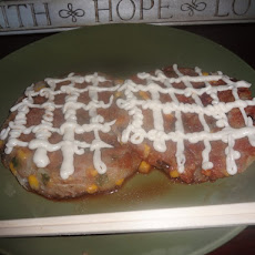 Potato Okonomiyaki with Teriyaki Mayo Sauce