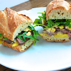 Mango steak sandwich