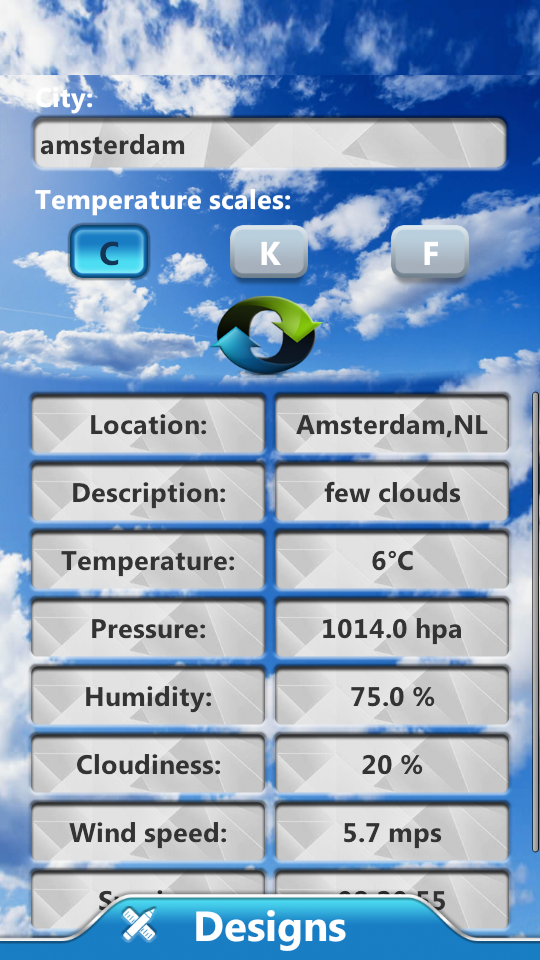 Android application Weather Clock Widget Free screenshort