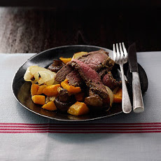 Pepper Steak with Squash and Mushrooms