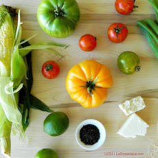 Tomato and Grilled Corn Salad with Smoked Salt