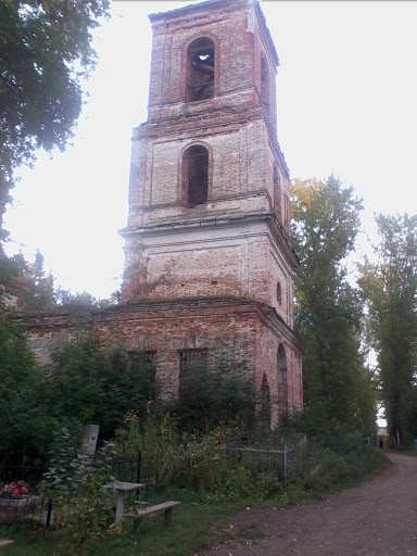 Заброшенная церковь при кладбище