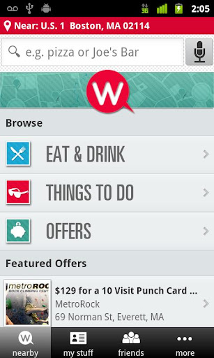 where for android screenshot