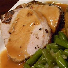Roasted Loin of Pork with Pan Gravy
