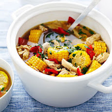 Peruvian-Style Corn, Pepper, and Chicken Soup