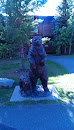 Bears Behind Statue