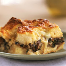 Double-Mushroom Bread Pudding