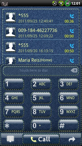 GOContacts theme Denim