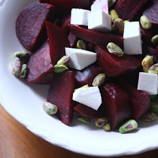 Roasted Beet Salad with Ricotta Salata and Pistachios