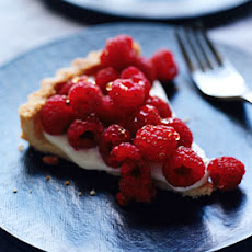 Raspberry Crème Frache Tart with Lavender Honey