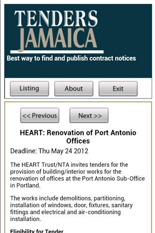 【免費商業App】Tenders Jamaica-APP點子