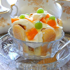 Apricot Gooseberry Layered Trifle Dessert With Mascarpone Cream