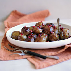 Balsamic-Braised Cipolline Onions with Pomegranate