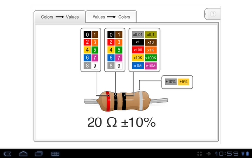 Resistor color codes