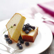 Pound Cake with Blueberries and Lavender Syrup
