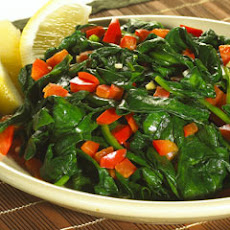 Sauteed Spinach With Red Bell Pepper