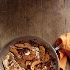 Turkey Cutlets with Balsamic Pears