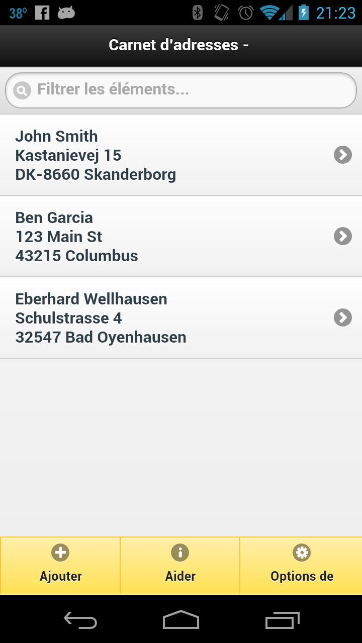 Android application Address Book - Quick Navigate screenshort
