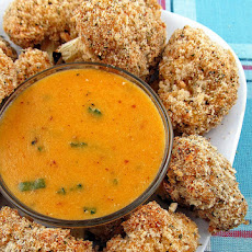 Cauliflower Bites with Cheddar Mustard Dipping Sauce