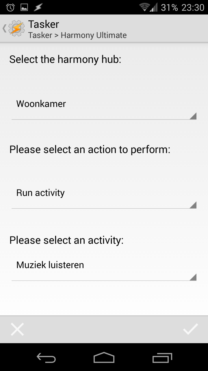 Android application Harmony Tasker Plug-in screenshort