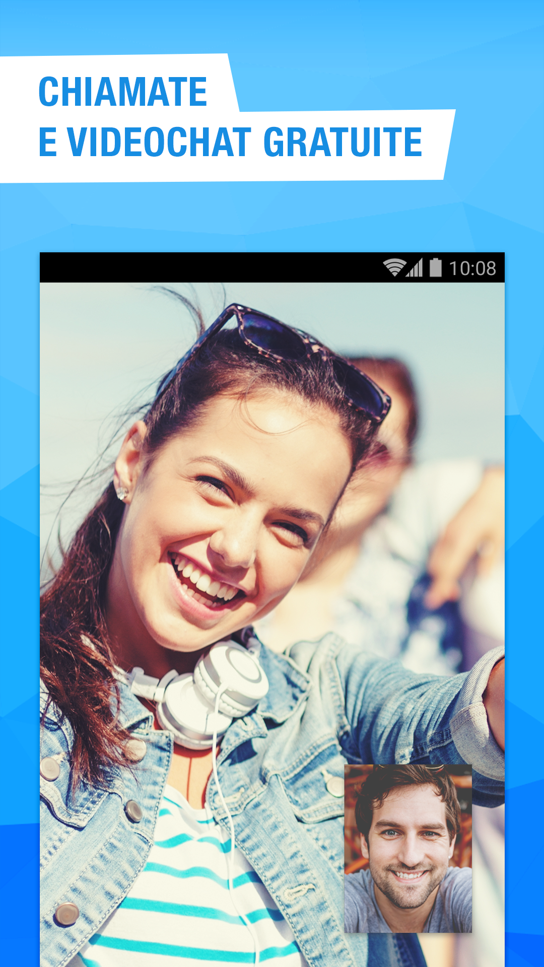 Android application video calls and chat screenshort